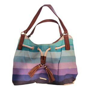 Liz Claiborne  Hobo Bag with Faux‎ Leather Straps and Tassel Accents